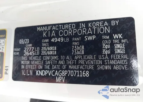 2023 Kia Sportage Hybrid Ex from USA, damaged, VIN KNDPVCAG8P7071168